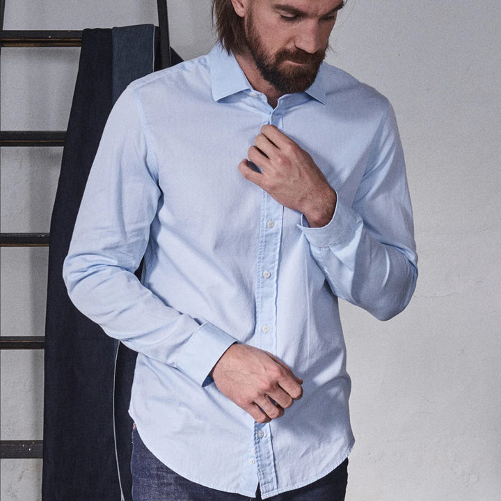 Blue de Genes Miguel Brilliante Shirt Light Blue