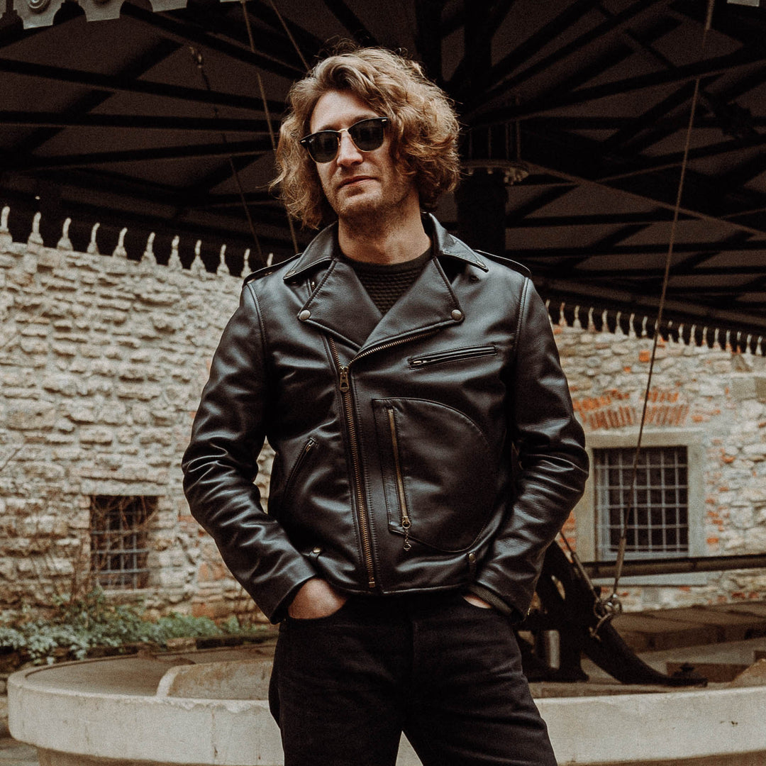 Shangri-La Heritage Chiodo Black Steerhide Lederjacke