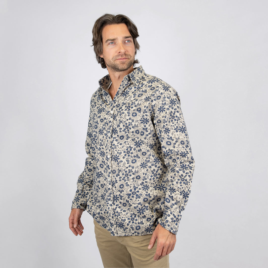 A.B.C.L. York Japanese Print White Shirt