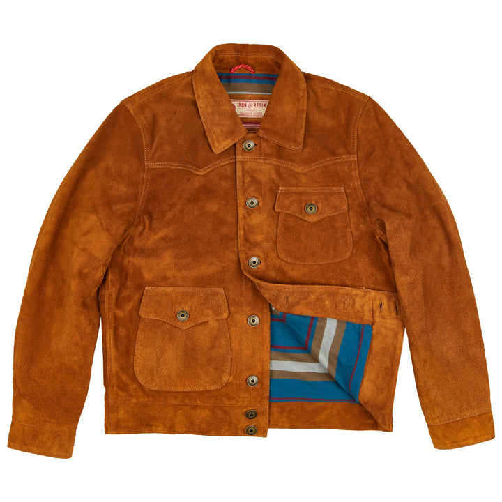 Iron and Resin Buffalo Suede Jacket Cognac