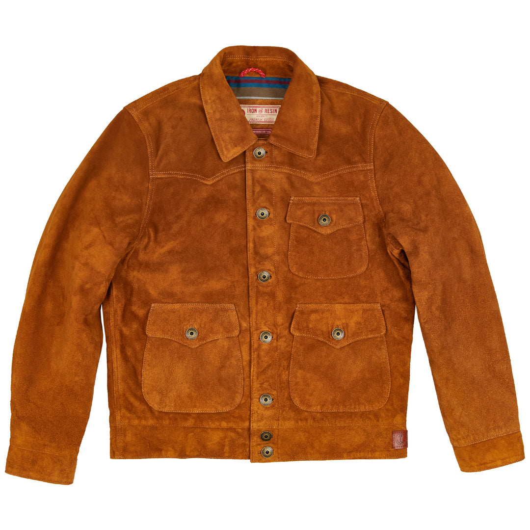 Iron and Resin Buffalo Suede Jacket Cognac