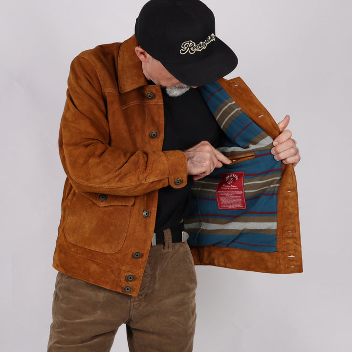 Iron and Resin Buffalo Suede Jacket Cognac