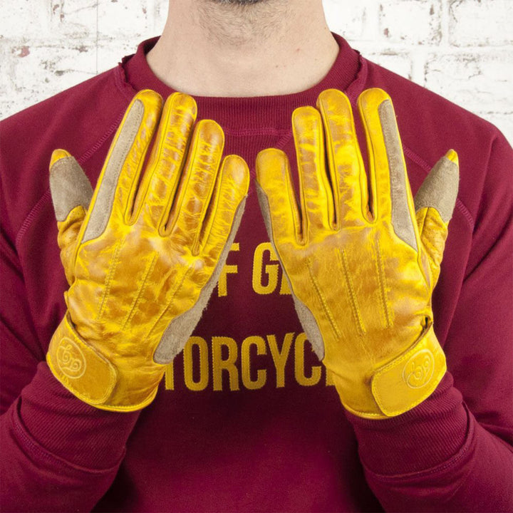 Rover Leather CE Gloves Waxed Yellow