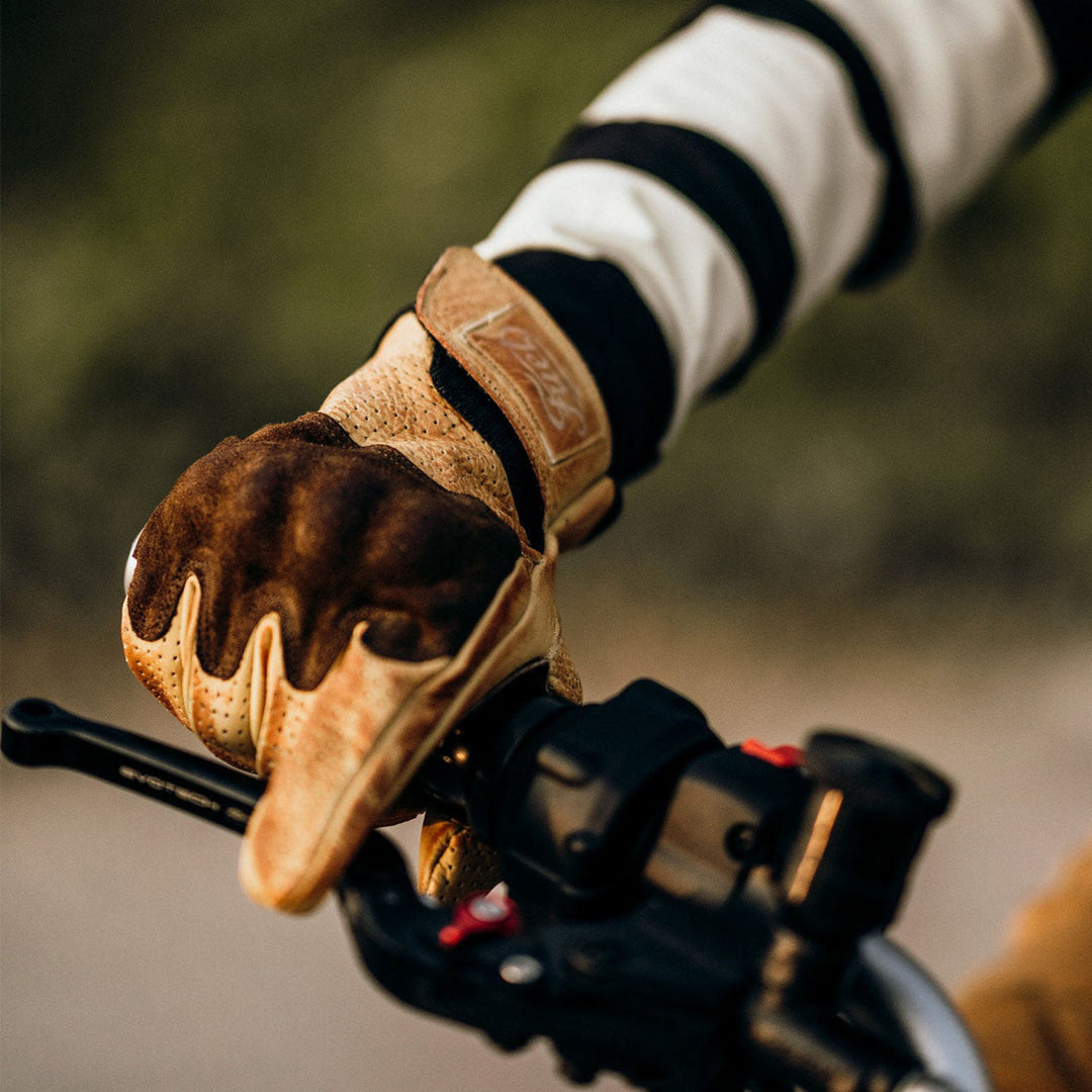 fuel rodeo handschuhe Fuel Lederhandschuhe Rodeo naturbraun. Motorrad Lederhandschuhe – Rockerfella