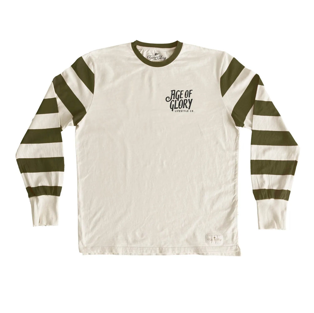 Age of Glory Riding Strong LS Tee Off White