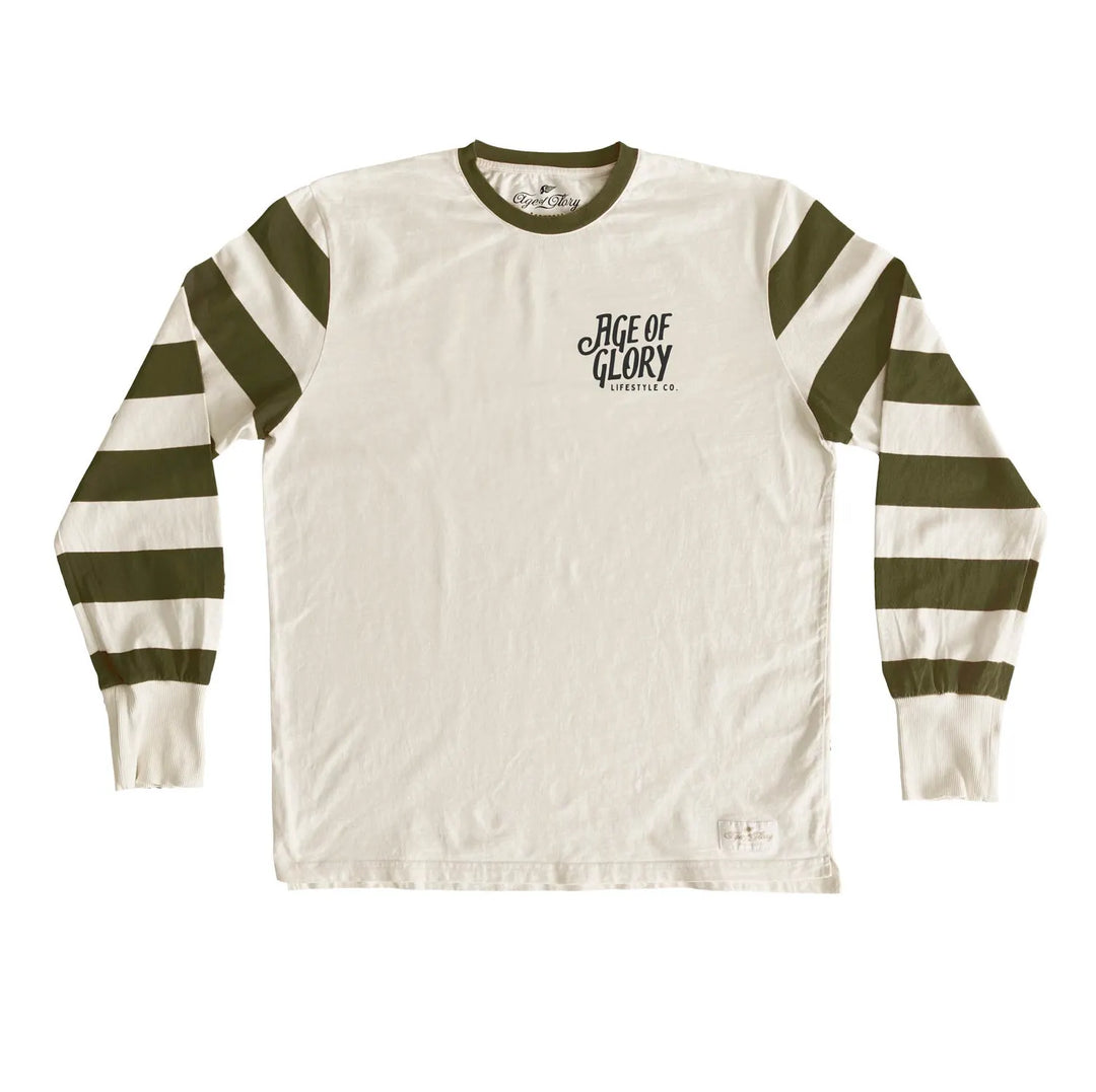 Age of Glory Riding Strong LS Tee Off White