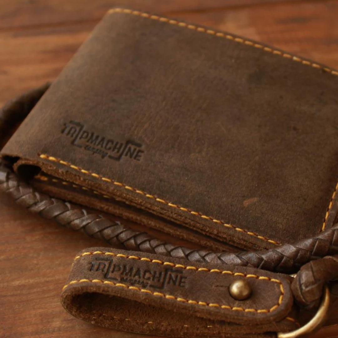 Guitarist Wallet von Trip Machine in Tobacco