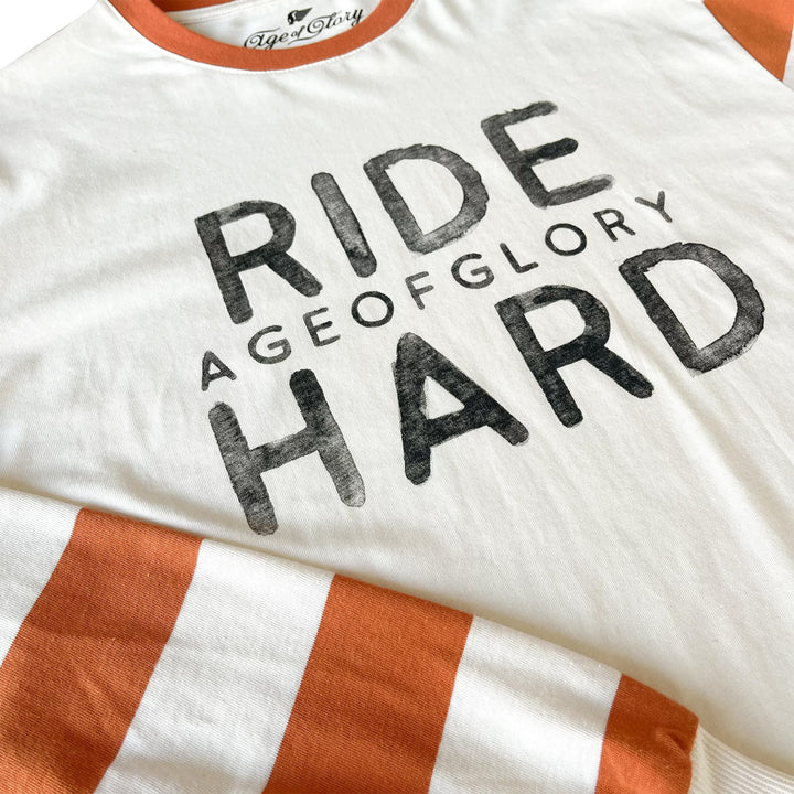 Ride Hard LS Tee Ecru Rust