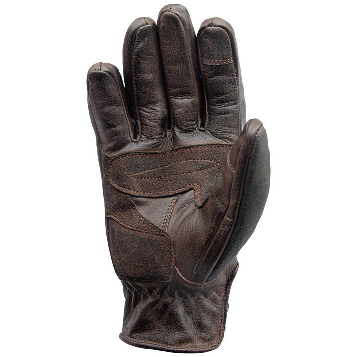 Shifter Gloves Brown Leather & Denim