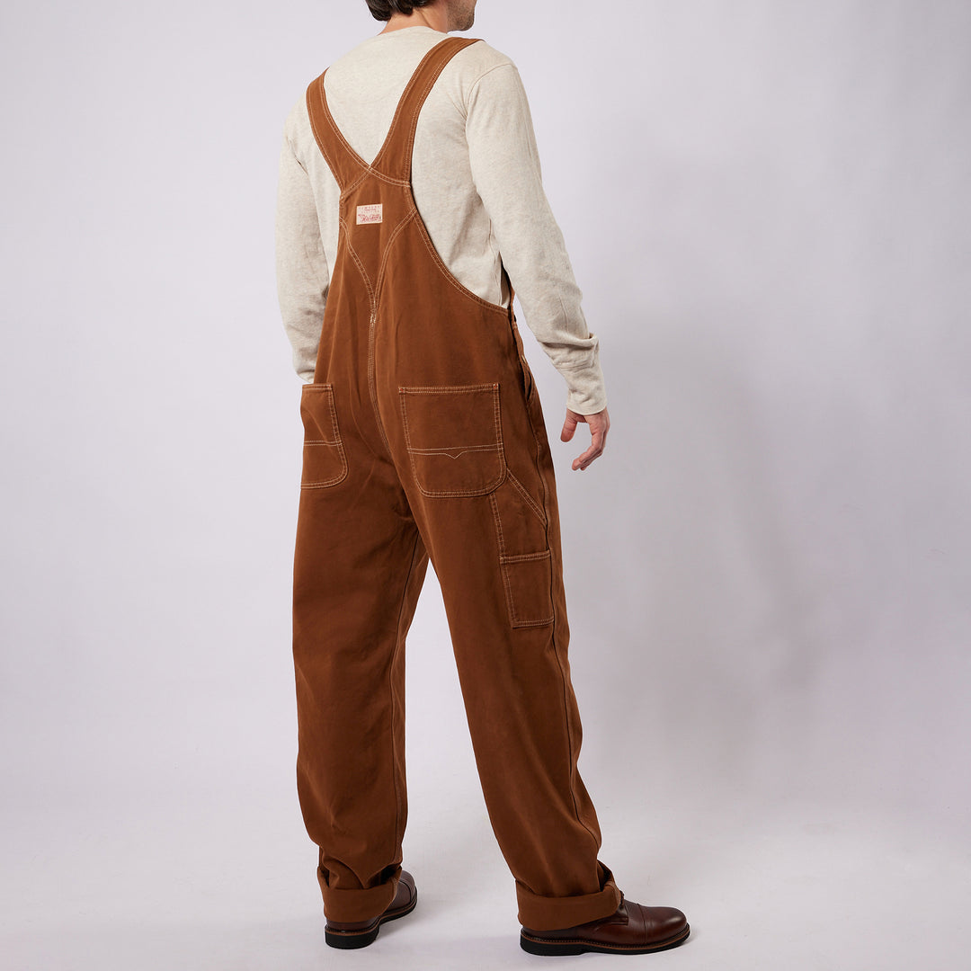 Hens Teeth Canvas Bib Overall Duck Brown